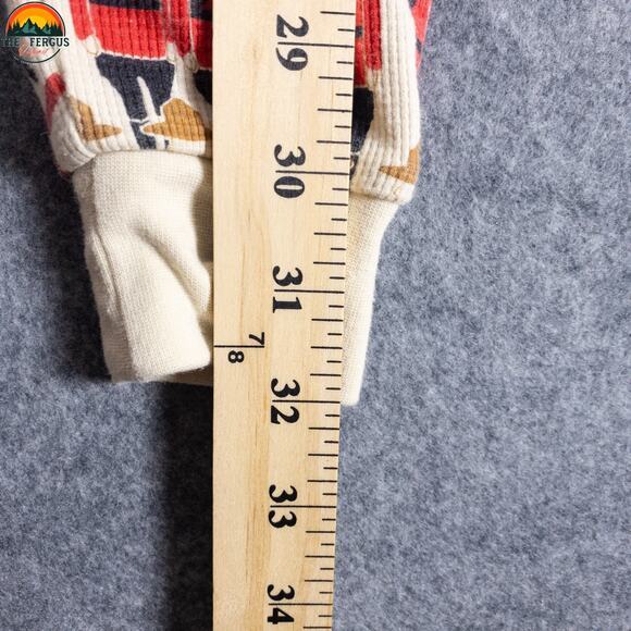 Arborist One-Piece Sleepwear Red White Cotton Blend Mountie Baby Size 2-3M - Picture 7 of 9